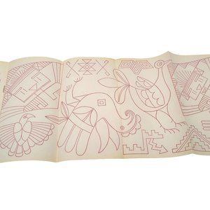 Vintage Aztec Symbols Transfer Patterns, MCM Workbasket Iron On Transfers, 1960s